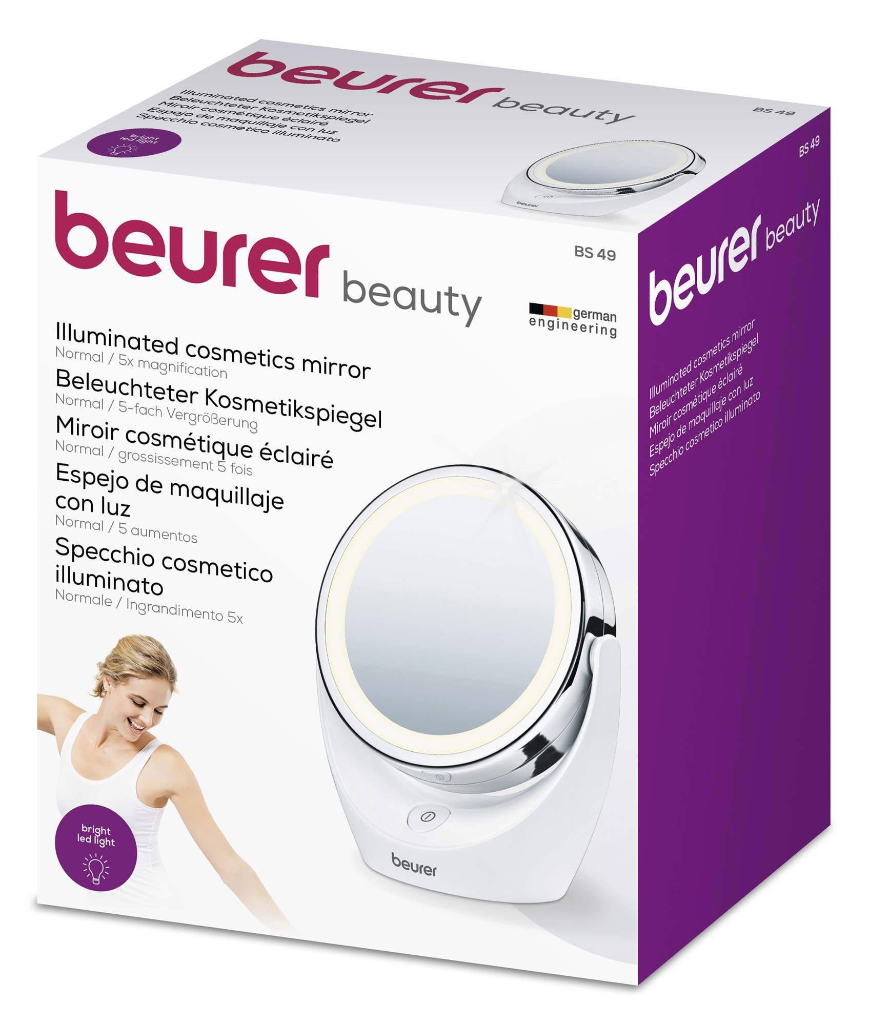 Косметическое зеркало Beurer BS49 белый (584.01) купить по низкой цене